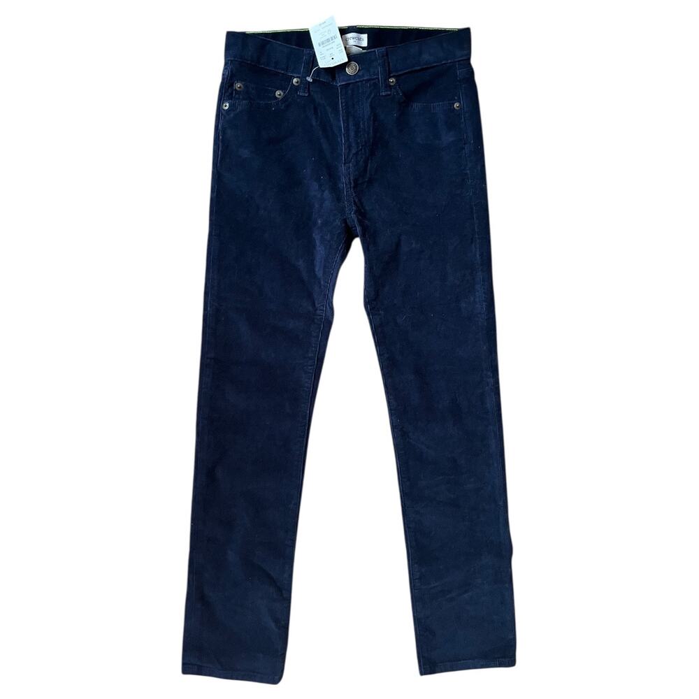 NEW Crewcuts 5 Pocket Navy Blue Corduroy Pants Adjustable Waist Boy's 10